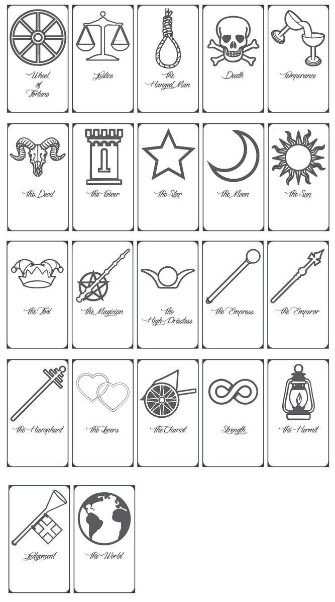 an image of different symbols in black and white