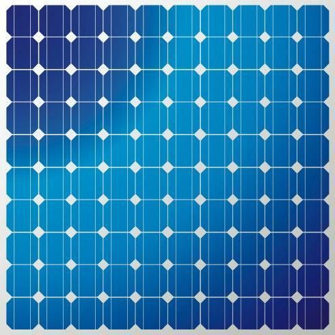 a blue solar panel with white squares on it