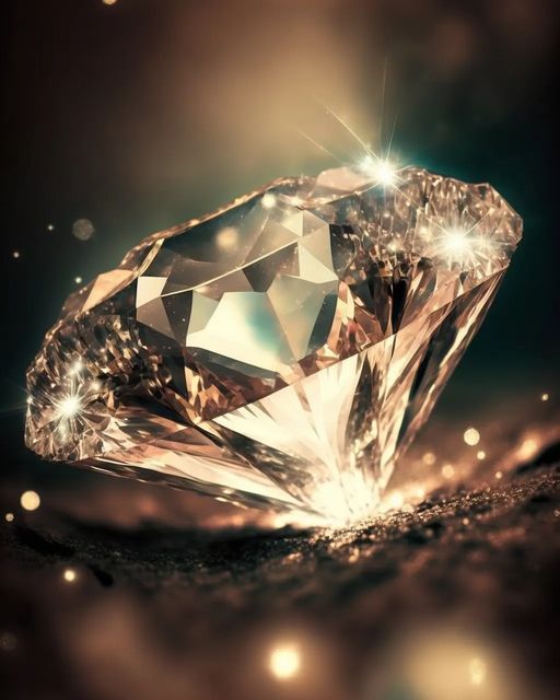 an image of a diamond that is shining in the dark