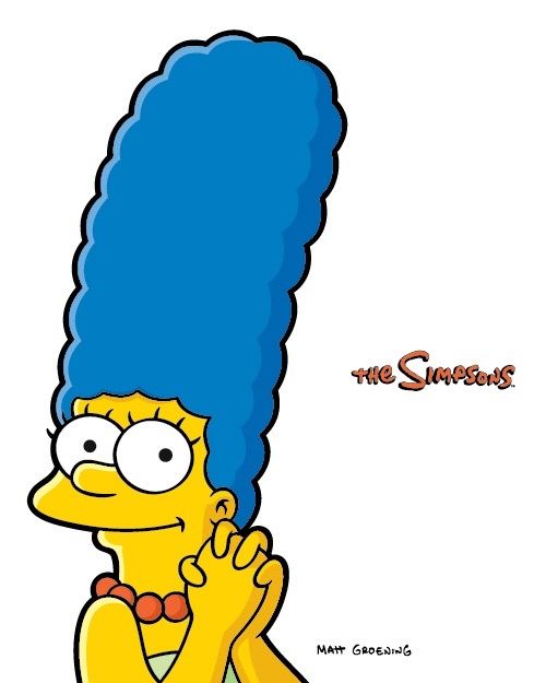 the simpsons character with blue hair