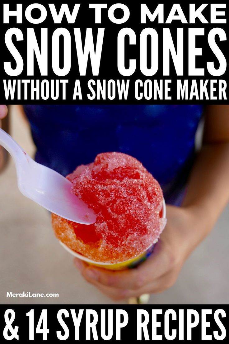 14 Homemade Snow Cone Syrup Recipes to Make with Your Kids | Nothing screams summer vacation like a snow cone, am I right?! If you want to know how to make snow cones at home without a snow cone maker, this post is for you! We've got step by step instructions, including budget friendly snow cone essentials to invest in. And, we've rounded up the best DIY snow cone syrup recipes, with a mix of options with and without Kool Aid, and lots of healthy ideas that are sugar free and delish! How To Make Snow Cones, Wedding Cake Snow Cone Syrup Recipe, Diy Snow Cone Syrup, Sno Cone Syrup Recipe, Homemade Snow Cone Syrup, Diy Snow Cone, Snow Cone Syrup Recipe, Cone Recipes, Sno Cone Syrup