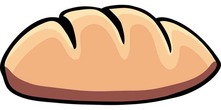 a loaf of bread on a white background