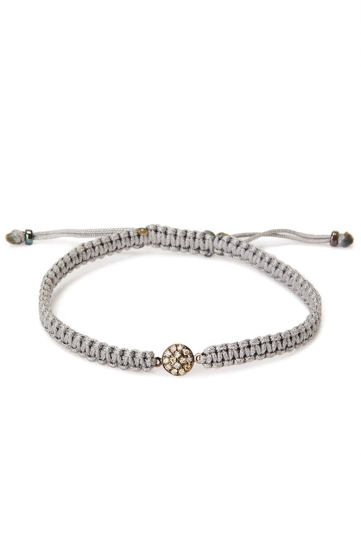 Elegant Adjustable Friendship Bracelets With Sliding Knot, Adjustable White Gold Braided Bracelet As Gift, Luxury Adjustable Silver Braided Bracelets, Adjustable Round Jewelry With Sliding Knot, Elegant Adjustable Friendship Bracelets, Adjustable Round Diamond Bracelet Gift, Adjustable Round Diamond Bracelet, Adjustable White Gold Braided Sterling Silver Bracelet, Elegant Sterling Silver Jewelry With Adjustable Cord