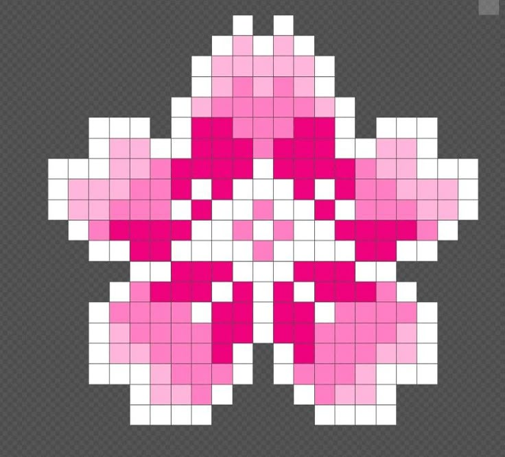 Peeler Bead Ideas Cute, Sakura Perler Beads, Purple Perler Bead Patterns, Easy Perler Bead Patterns Minis, Peeler Bead Design, Pink Perler Bead Patterns, Perler Beads Flower, Flower Perler Bead Patterns, Perleplader Ideas Cute