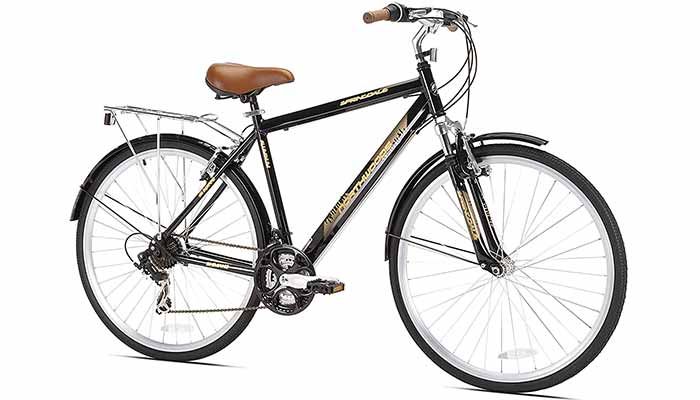 a black and brown bike is shown against a white background