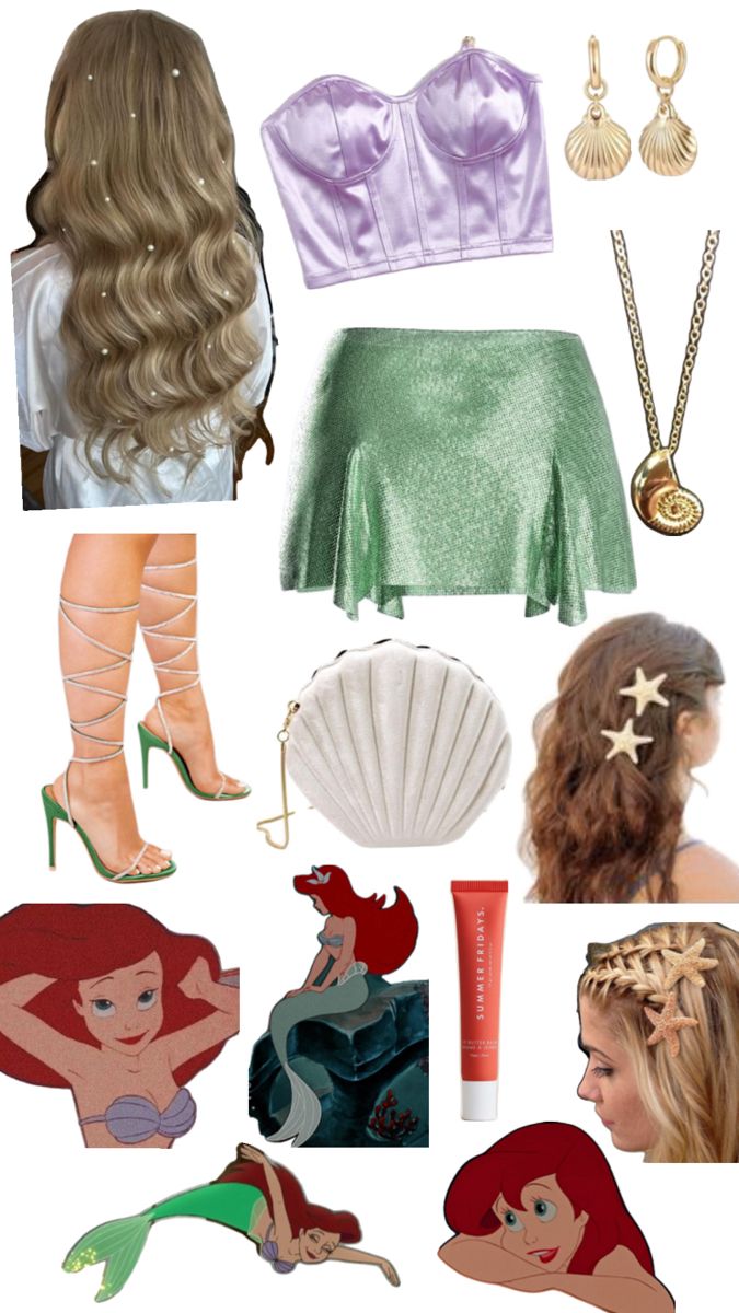 ariel the mermaid costume and accessories