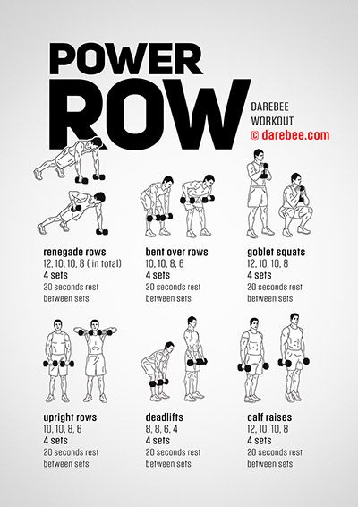 the power row workout poster shows how to do it