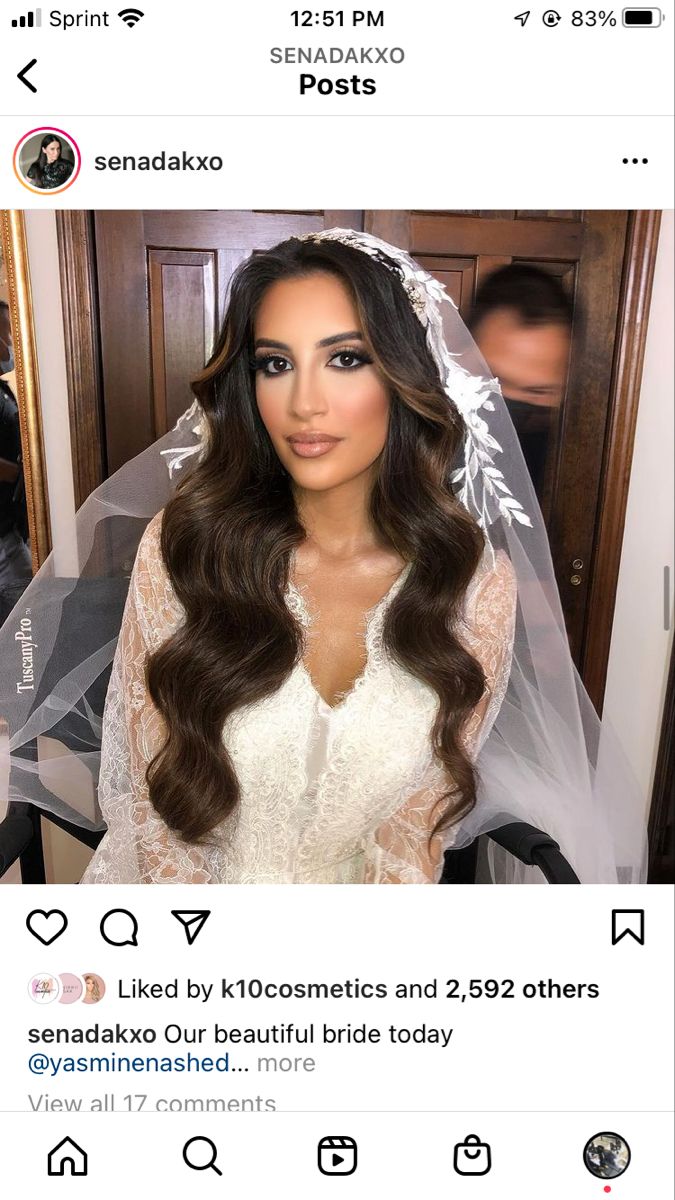 the bride is getting ready to walk down the aisle in her wedding dress and veil