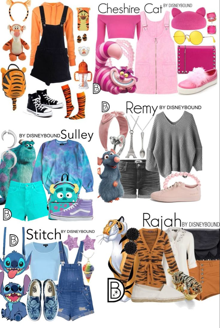 Disney Bounding Cheshire Cat, Disney Bound Pixar Outfits, Disney Bounding Friends, Stitch Disneyland Outfit, Disney Bounding Group Outfits, Cute Disney Costumes For Women, Disney Up Outfit Ideas, Disney Characters Dress Up Costume Ideas, Cute Disney Character Outfits