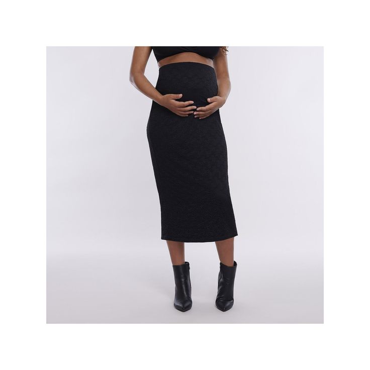 Mid-waisted and supportive to your growing belly, this soft and stretchy pull-on maxi maternity skirt is always the perfect fit. Click this MATERNITY & NURSING GUIDE to find the perfect fit and more! Mid-waisted and supportive to your growing belly, this soft and stretchy pull-on maxi maternity skirt is always the perfect fit. Click this MATERNITY & NURSING GUIDE to find the perfect fit and more! FEATURES Pencil silhouette No closure - pull-on styling Fully lined Stretch constructionFIT & SIZING Pencil Silhouette, Growing Belly, Maternity Maxi, Maternity Skirt, No Closure, High Hips, Maternity Nursing, Polyester Spandex, Gender Female