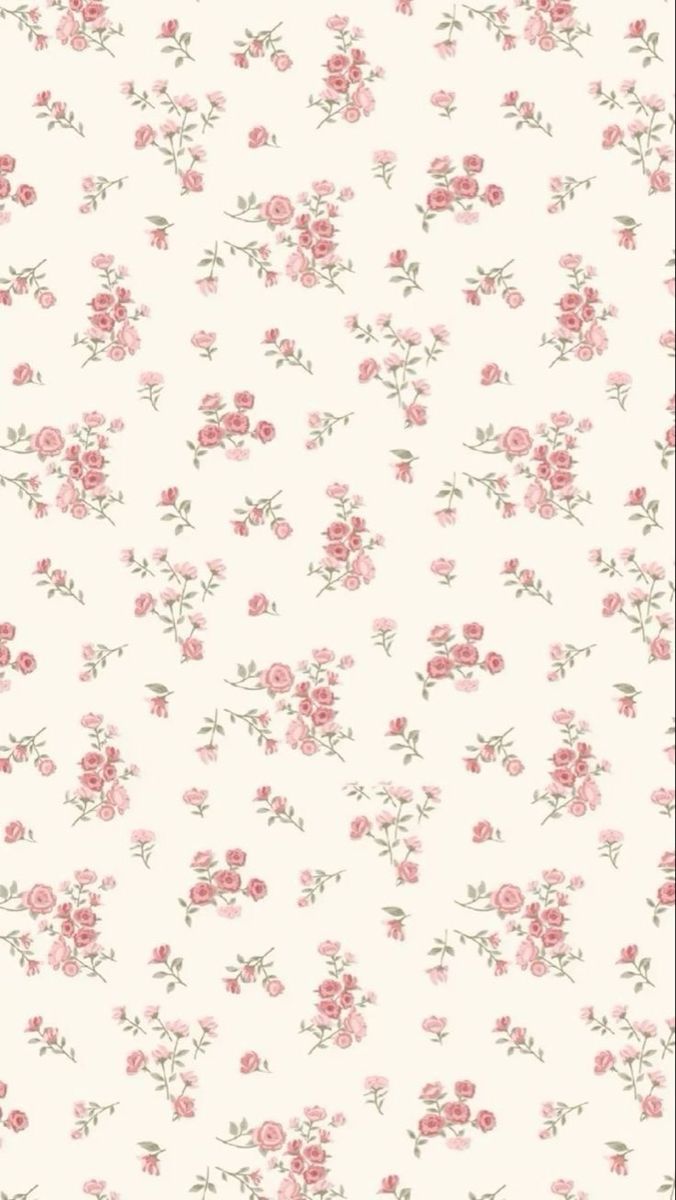 a white background with pink flowers on it