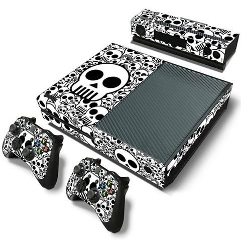 an image of a skull and crossbones video game console skin set for the nintendo wii