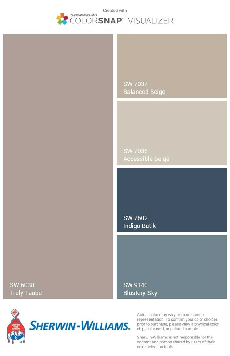 the color scheme for sherwinn - williams's paint