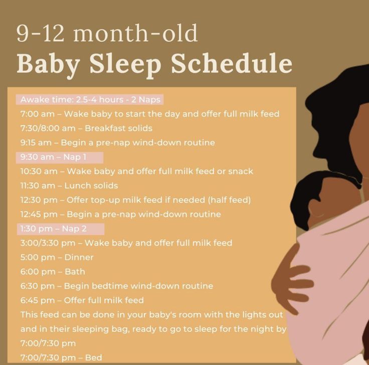 the baby sleep schedule is shown with an image of a woman holding her child in her arms