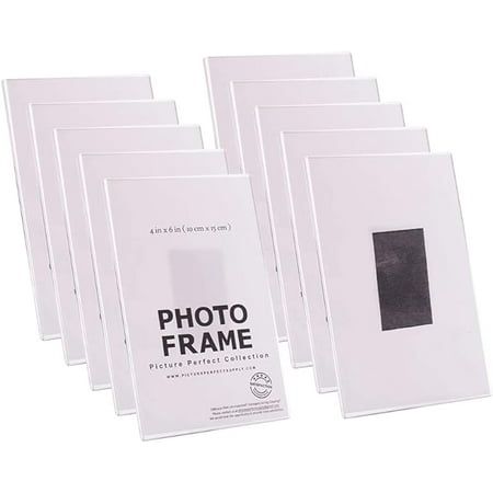 five white frames sitting next to each other on top of a white surface with the words photo frame written in black