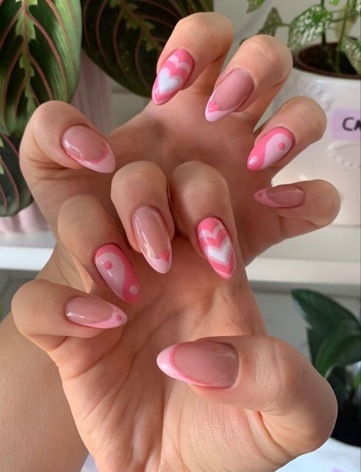 Inspirasi kuku palsu yg sedang tren dan Dapatkan Harga Kuku Palsu Termurah. Beli Kuku Palsu dan Cek Review Produk. Gratis Ongkir ✓ Bisa COD ✓ Paylater ✓ Cashback Simple Nails 2023 Trends, Swirly Valentines Nails, Nail Design Inspo Almond, Nail Almond Design, Pink Nail Inspo Acrylic, 00s Nails, Soft Girl Nails, Pink Nails Aesthetic, Aesthetic Pink Nails