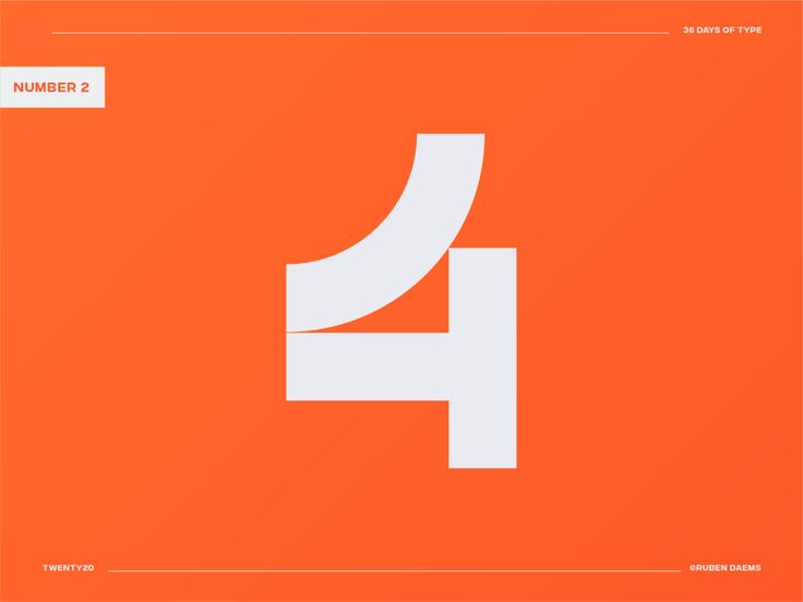 the number 4 on an orange background with white letters and numbers below it, is shown