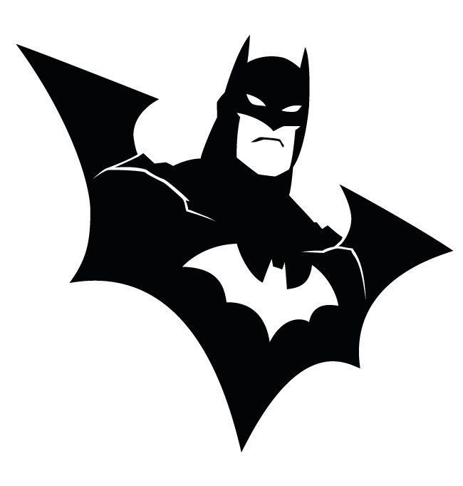 the batman symbol is shown in black and white, with an angry look on his face