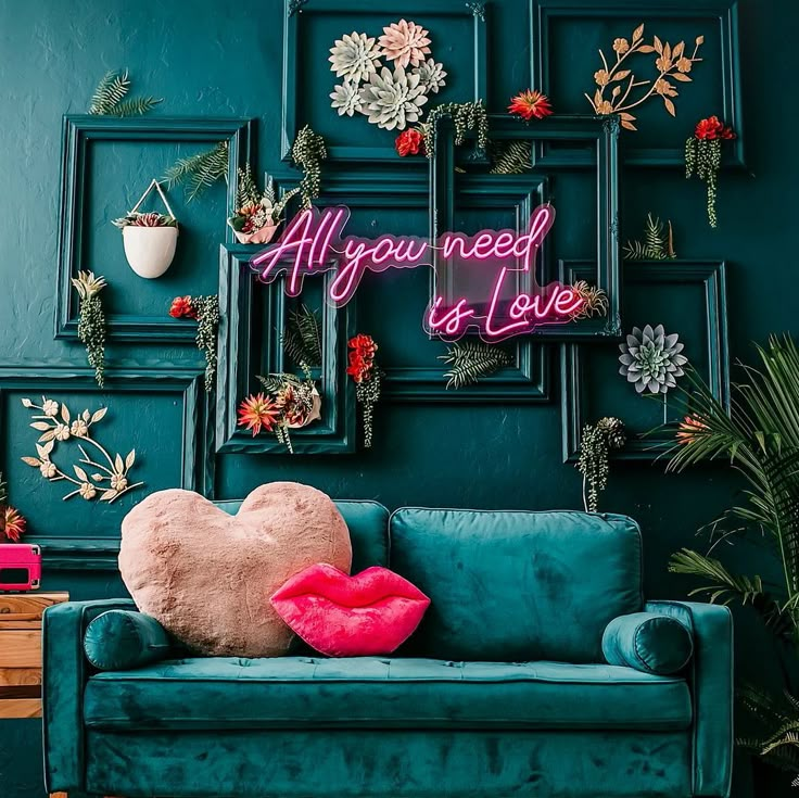 All You Need is Love Neon Sign Selfie Wall, Commercial Signs, Love Neon Sign, Salon Suites, Event Exhibition, Salon Ideas, Custom Neon, Neon Color, Custom Neon Signs