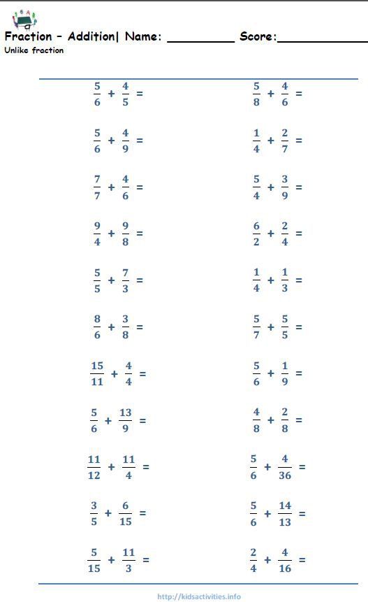 an addition worksheet with numbers and fractions to make it easier for students to learn