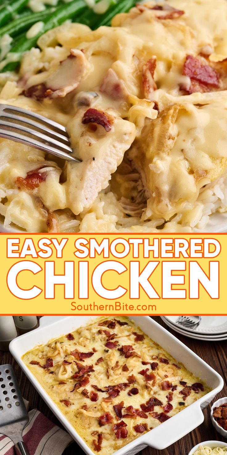 this easy and cheesy chicken casserole is the perfect meal to make for dinner