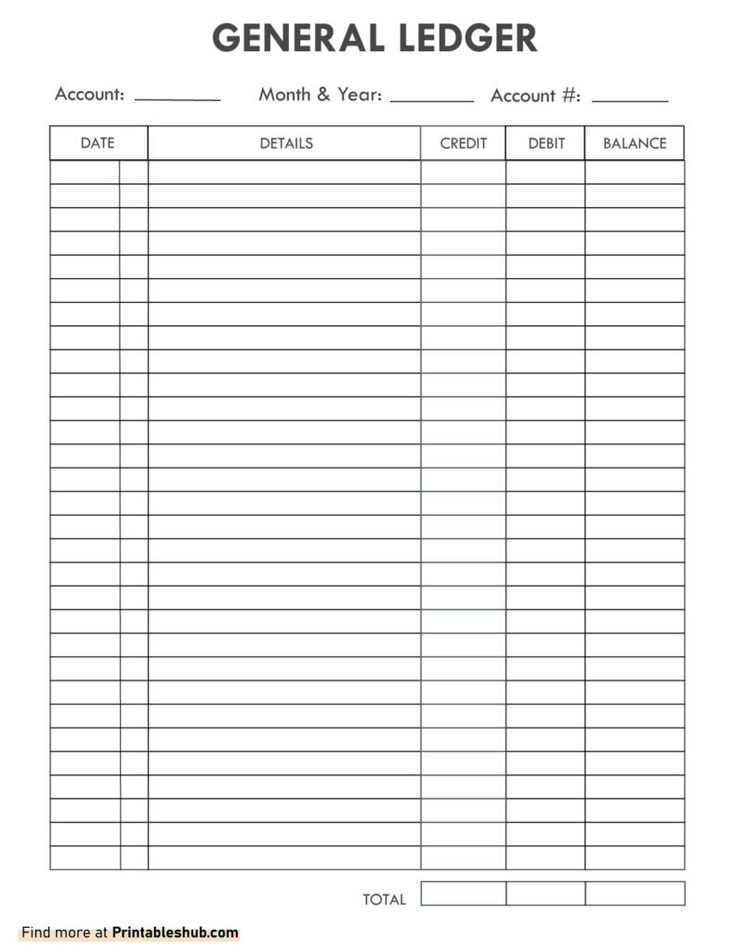 Free Printable Blank Ledger Sheet PDF Free Bookkeeping Templates, Money Ledger Free Printable, Bookkeeping Templates Free Printable, Free Spreadsheet Templates, Budget Sheets Free Printables, Book Keeping, General Ledger Free Printable, Bank Ledger Printable Free, Accounting Ledger