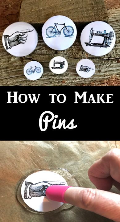 how to make pins with pictures on them