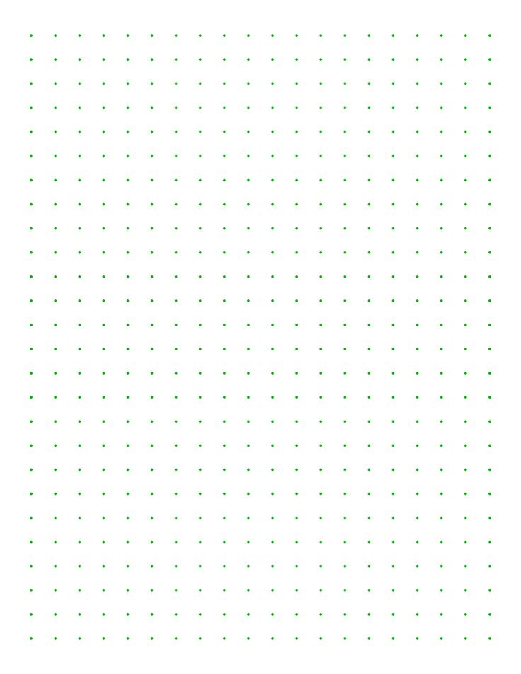 a white background with green dots on the top and bottom half of it, as well as