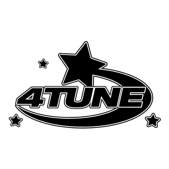 the 4tune logo with stars on it, and an arrow in the middle