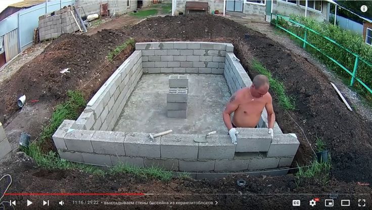 a man sitting on top of a cement block