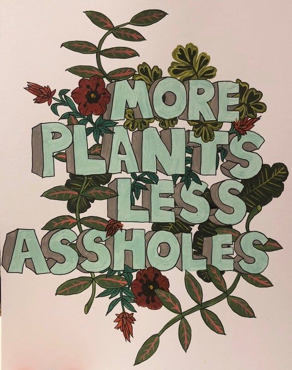 there is a sign that says, more plants less ashoes