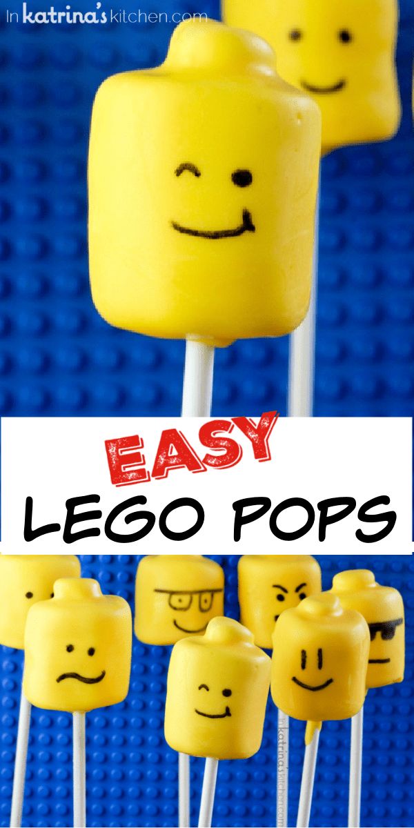 easy lego pops made with marshmallows are the perfect treat for any lego fan