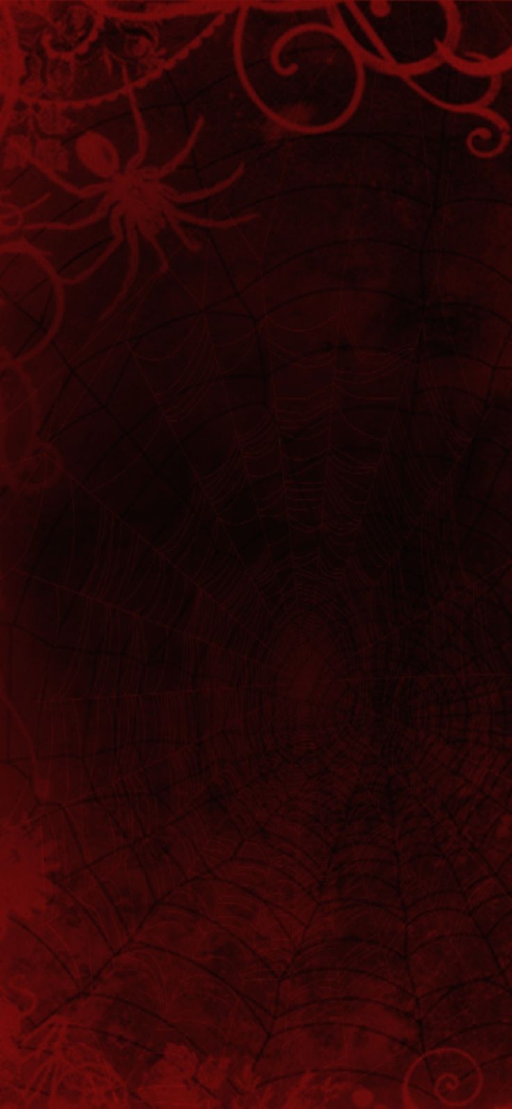 an abstract red background with swirls and vines on it's edges is featured in this image