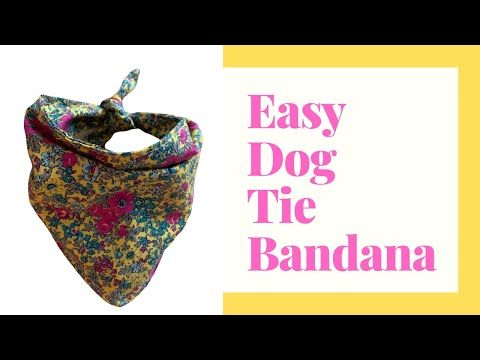 an easy dog bandana is shown with the words, easy dog tie bandana