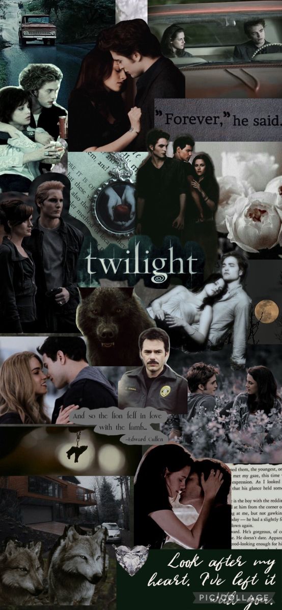 the twilight saga collage is shown in this image