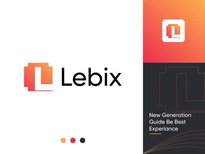 the new generation guide to best experience by lebix logo design and brand identity