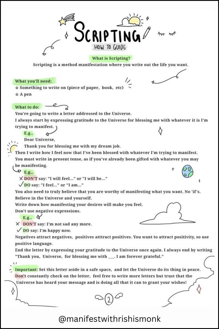 Manifestation Journal Techniques, Writing Down Manifestations, Words To Use When Manifesting, Types Of Manifestation Techniques, How To Journal Manifestation, How To Do Scripting Manifestation, Scripting Method Manifestation, Manifestation Techniques Scripting, Fairytale Method Manifestation