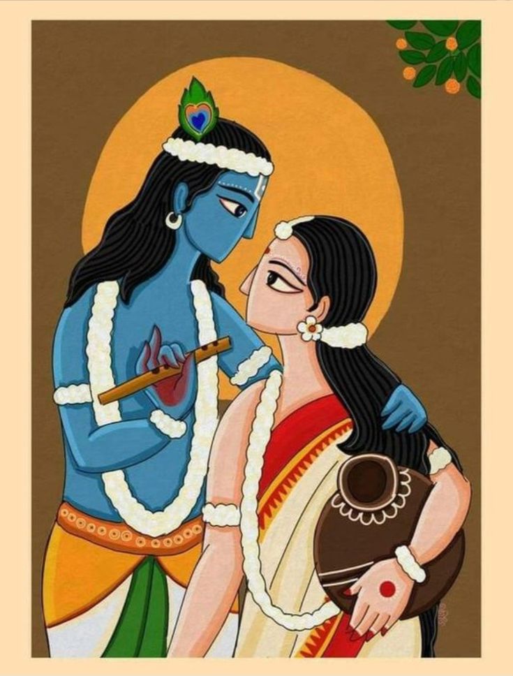 Wallpaper Radha Krishna, Painting Krishna, Radha Krishna Painting, Arty Ideas, Arte Yoga, Bengali Art, Modern Art Canvas Painting, Poster Color, Radha Krishna Wallpaper