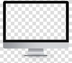 a computer monitor with an empty screen on the bottom, and no image above it