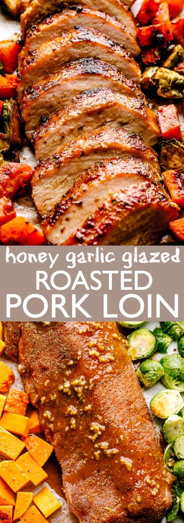 THE BEST Pork Loin Roast - Very easy and DELICIOUS recipe for a juicy, fork tender, and flavorful Honey Garlic Glazed Pork Roast. Rub with spices, smother with glaze, and roast until done! Fancy enough for a holiday dinner, but also easy enough for a weeknight meal. Pork Roast Rub, Best Pork Loin Recipe, Loin Roast Recipes, Roasted Pork Tenderloin Recipes, Slow Cooker Pork Loin, Pork Loin Roast Recipes, Glazed Pork, Pork Roast Recipes, Pork Loin Recipes