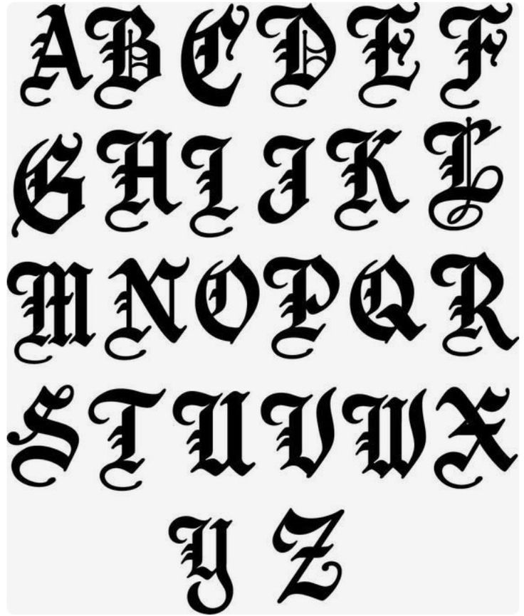 an old english alphabet with the letters and numbers