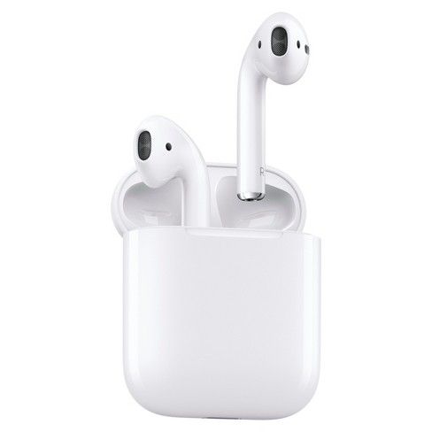 an apple airpods with two headset attachments in the front and back side