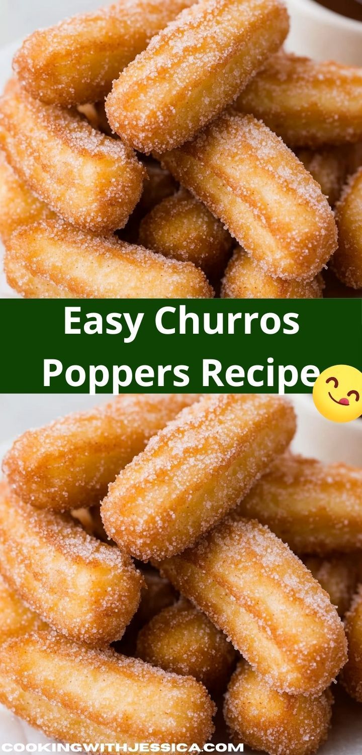 two pictures with the words easy churros and an image of sugared doughnuts