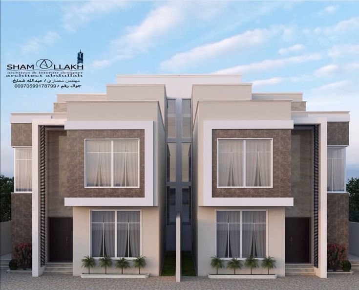 two story house with windows and balconies on the second floor