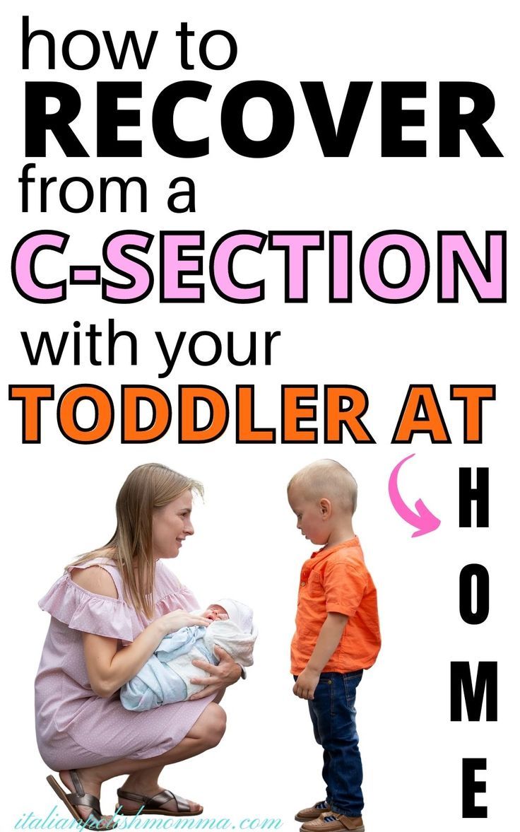 a woman holding a baby in her arms with the words how to recover from a g - section with your toddler at home