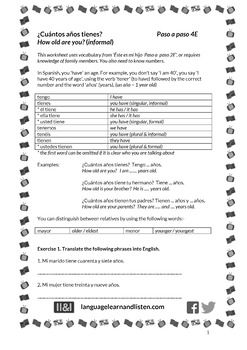 the spanish language worksheet for students