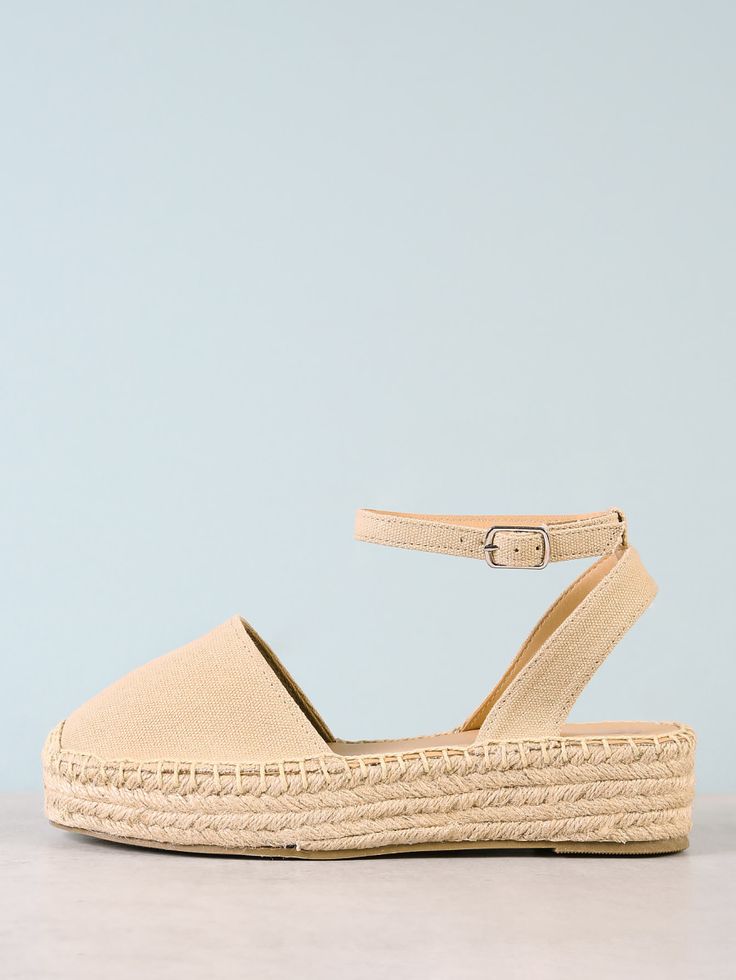 Closed Toe Espadrille Platform Wedge Sandal TAUPE -SheIn(Sheinside) Closed Toe Summer Shoes, Crazy Heels, Wedge Dress Shoes, Summer Dresses Shoes, Women Wedges, Closed Toe Sandals, Flat Wedges, Espadrilles Platform, Platform Wedge Sandals