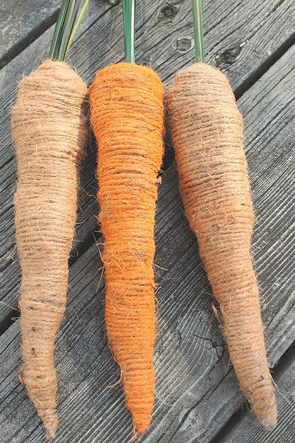 three carrots that are sitting on a wooden table