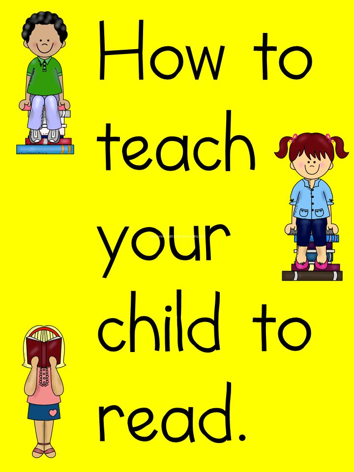 the words how to teach your child to read are in black and white letters on a yellow background