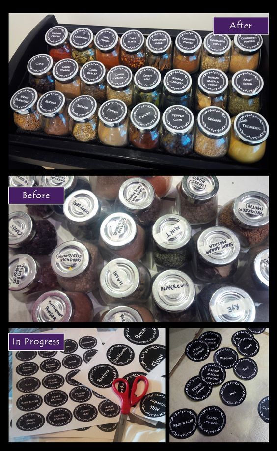 there are many different images of jars with labels on them